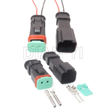 1 Set 2 Mod de Combustibil Auto Duză de Pulverizare/Pompa Impermeabil Socket DT04-2P-E008 Auto Conector de Sârmă DT04-2S-E008 Auto Cablu Plug