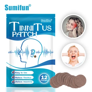 12Pcs Sumifun Ureche de Îngrijire pentru Simptomele de Tinitus de Apel Relief răul de mașină Patch durere de Urechi Atenua Sănătate Ședinței de Îngrijire a Sănătății