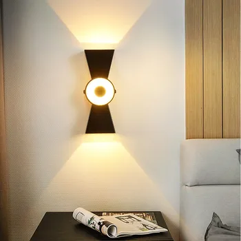 12W LED Lumina de Perete Exterior Impermeabil IP65 Verandă, Grădină Lampă de Perete & Interior Dormitor Noptieră Decor de Iluminat Lampa de Aluminiu