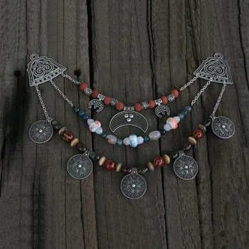 1buc Dropshipping Slave Bijuterii Makeing Pentru Femei Pandantiv, Etnice Stil Viking Brosa Catarama Lunula de Bijuterii Pentru Bărbați