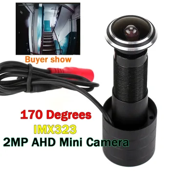 2020 Upgrade Nou 170 de Grade Unghi Larg Ușa Eye IMX323 1080P Glonț AHD Mini Vizor Fisheye Camera CCTV -PAL/NTSC