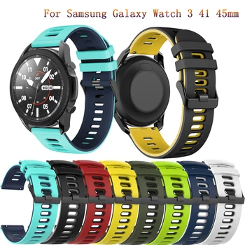 20mm 22mm Silicon Correa Trupa Încheietura mâinii pentru Samsung Galaxy watch 3 41mm 45mm Curea pentru Samsung Galaxy Active Bratara watchbands