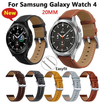 20mm curea din piele watchband pentru Samsung Galaxy Watch 4 classic 46mm 42mm ceasul 5 Pro 45mm 40mm 44mm smartwatch trupa in