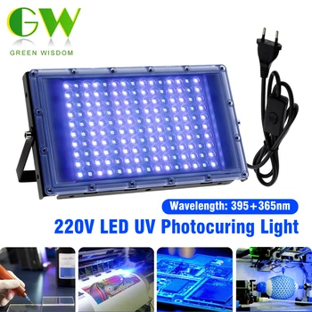 220V UV GEL de Întărire Lămpi 395nm 365nm Întărire cu LED-uri Lumini pentru Circuitul de Reparare Umbre Adeziv Rășină Epoxidică Adeziv de Imprimare 3D