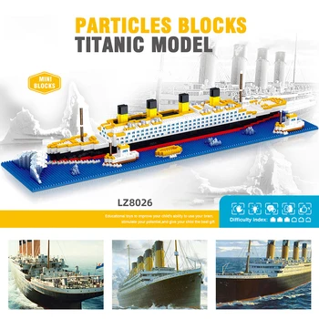 2338pcs Vas de Croazieră Titanic Model Diamant Blocuri DIY Mare Nava de Asamblat Blocuri de Constructii pentru Copii Jucărie Cadou Fără Cutie