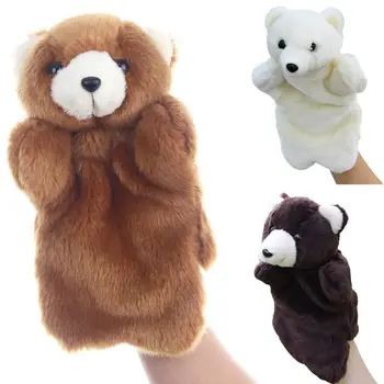27cm Drăguț Urs de Pluș Animale Păpușă de Mână Papusa Inteligent Părinte-Copil Jucărie de Copii Cadou de Ziua de nastere