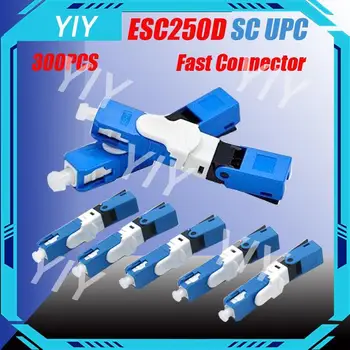 300PCS ESC250D SC UPC Optice Fibra de conectare Rapidă SC FTTH Fibra Optica Rapid Conector Încorporat