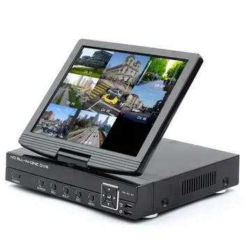 4ch 3-în-1 AHD Analogic Digital Video Recorder (DVR) și ONVIF IP 720P Recorder Video de Rețea (NVR) cu 10.1 Inch TFT LCD Ecran