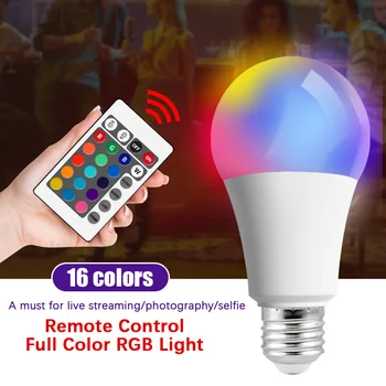 5/10/15W E27 Lampa de Control Inteligent Led RGB Lumina de Petrecere Festivalul Ambientale Lumini de Scena RGBW Alb Bec Cameră Decor Acasă