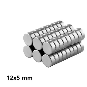 5/10/20/50/100/200pcs 12x5 Magneți Puternici disc 12mmx5mm Permanent Magnet Rotund 12x5mm Magnet Neodim magnetic Puternic 12*5