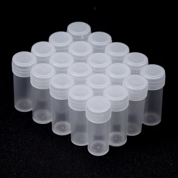 50PCS/Lot Sticlă de Plastic 5 ml de Probă Borcan Mic Butoi Flacoane Pilula Medicament Lichid, Pulbere, Capsule Container de Depozitare Ambalare Sticle