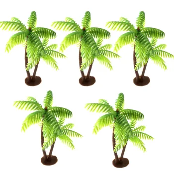 5Pcs Mini Plastic de nucă de Cocos Palmier Artificial de Plante Ambarcațiuni Micro Peisaj de Decor Acvariu Home Office Birou de Decor 12cm