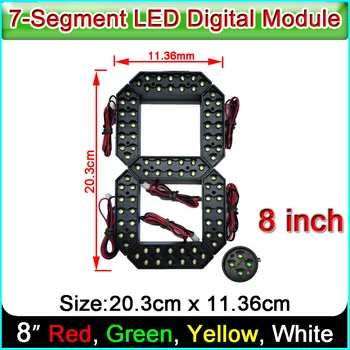 8 inch LED 7 segmente număr de module, Rosu, galben, verde, alb, 4 culori Opționale,LED-uri modulul Digital,Petrol si gaze, pret ecran