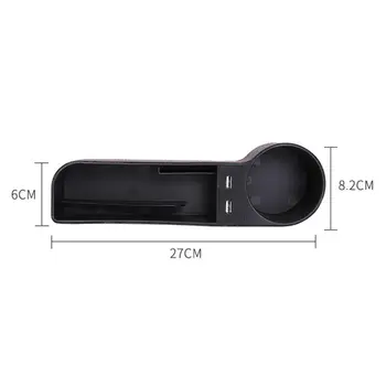 80%HOT-Scaun Auto Decalaj Organizator Cutie de Depozitare ABS Porturi Dual USB Încărcător de Telefon Suport pentru pahare pentru Auto