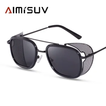 AIMISUV Retro de Metal Pătrat ochelari de Soare Barbati Steampunk Brand de ochelari de Soare de Designer Pentru Femei Oculos De Sol Nuante de Protecție UV