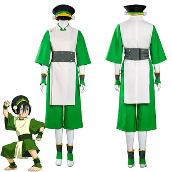 Anime Avatar: The Last Airbender Toph heng fang Cosplay Costum Vesta Gâfâi Costum de Halloween, Carnaval, Costum de Craciun-cadou pentru fata