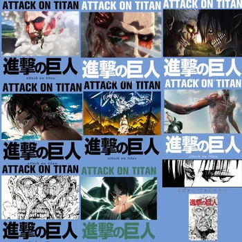 Anime rece imprimare poster autocolant Anime Atac pe Titan Levi Ackerman transfer de Căldură insigna de Fier de Pe T-shirt DIY accesorii