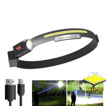 Bikight COB+XPE 350LM Faruri LED 5 Moduri de Faruri de Tip C USB Reîncărcabilă Lanterna în aer liber, Ciclism Aventura de Pescuit Biciclete Headla