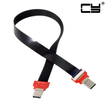 Cablecc de Tip C USB 3.1 USB-C Reversibil mascul la Mascul FPC Plat de Date Cablu de Încărcare pentru Mac book & Lap top & Telefon & Drive 20cm