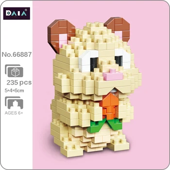 DAIA 66887 Paradisul Animalelor Lume Hamster Mouse-ul Morcov Model 3D DIY Mini Diamond Blocuri Caramizi de constructie de Jucarie pentru Copii fără Cutie