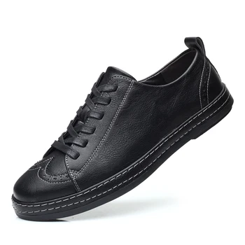 De Înaltă Calitate De Brand De Dimensiuni Mari Barbati Pantofi Casual Vânzare Fierbinte Toamna Noua Casual Pantofi Pentru Bărbați Respirabil Business Casual Barbati Pantofi Negru
