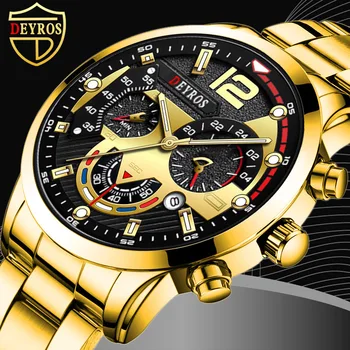 DEYROS Bărbați Ceasuri de Top de Brand de Lux reloj hombre Business Casual Calendar Cuarț Ceas Luminos pentru Bărbați Ceas relogio masculino