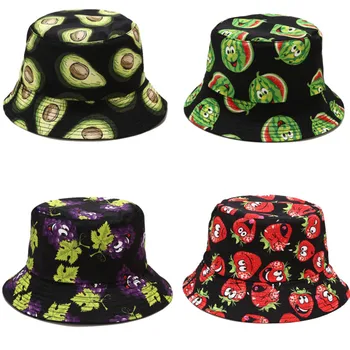 En-gros de pălărie găleată de fructe diverse model pescar pălărie de soare pălărie fedora pălărie cu banane și căpșuni prețul cu ridicata панама