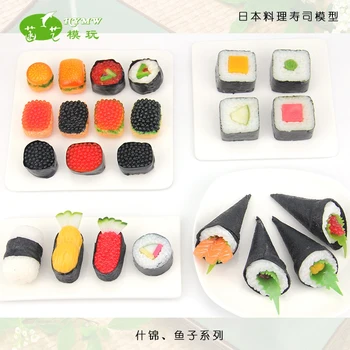 Festive Decoratiuni Artificiale Alimente Pvc Simulare Sushi Japonez Fals Felii De Somon Model De Gătit Catering Afișa Elemente De Recuzită