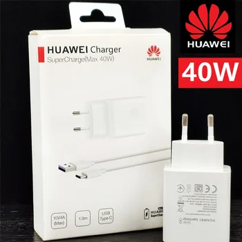 Huawei P30 Pro Incarcatorul Original 40W Supraîncărca UE Călătorie Rapidă Adaptor de Alimentare de 5A Usb C Cablu Pentru Mate 40 20 P40 P30 Pro P20 X2