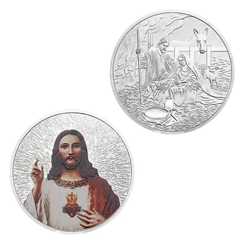Isus Suveniruri și Cadouri Nașterea domnului, Model de Colectie Creștinismul Monedă Comemorativă din Argint Placat cu Decoratiuni Creative Cadou