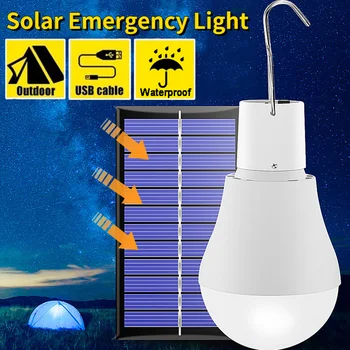 LED Lanternă Reîncărcabilă Lumina Impermeabil în aer liber Solare Bec Lampă de Agățat Curte cu Grădină Portabil Camping Lumini în aer Liber