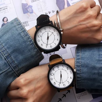 Moda Simplu Bărbați Ceasuri Din Piele Trupa Cuarț Ceas Nu Logo-Ul Ceas De Vânzare Clearance-Ul Picătură De Transport Maritim Reloj Hombre Relogio Masculino