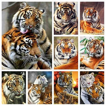 MomoArt Diamant Pictura Tigru Diamant Mozaic 5d Animale Full Pătrat Imagine Broderie din Pietre lucru Manual Art Decor Acasă