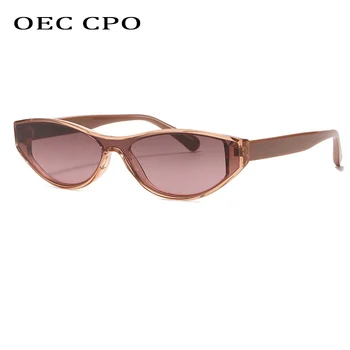 OEC CPO Moda Mici Una Bucata ochelari de Soare Femei Vintage ochi de Pisica Ochelari de Soare Pentru Femei Brand Unic Punk Nuante UV400 Oculos