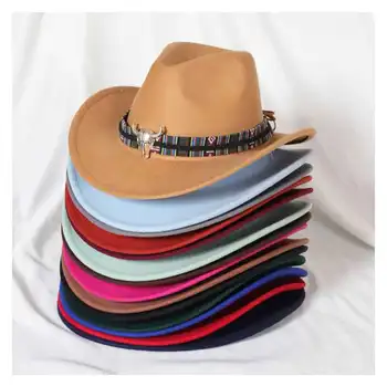 Palarie de Cowboy Palarie fedora Pentru manTauren Accesorii pălărie Bărbați de vest Vest Pălărie de Cowboy Pentru Domn Tata Sombrero Hombre margine Largă
