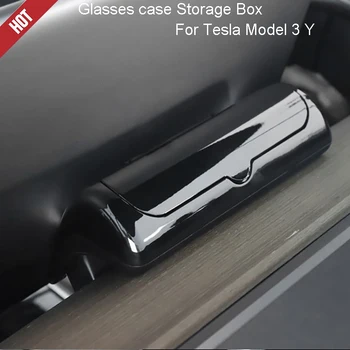 Pentru Tesla Model 3 Y Ochelari Suport Magnetic Auto Parasolar Ochelari De Caz Organizator Pahare Cutie De Depozitare Suport Parasolar Parasolar