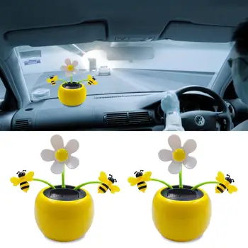 Plastic Creative Energie Solara Floare Masina Ornament Flip Flap Oală Leagăn De Copii Mașini De Jucărie Decor Interior Pentru Cadou