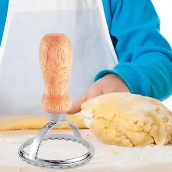 Ravioli Timbru Filtru Cutter Paste De Presă Mucegai Cu Mâner De Lemn Practice Bucătărie Gadget Pentru A Face Ravioli Paste, Găluște Lasagna
