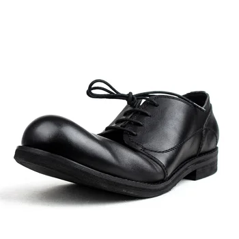 Retro barbati casual din piele pantofi cu capul mare din piele pantofi de primavara toamna pantofi pentru bărbați