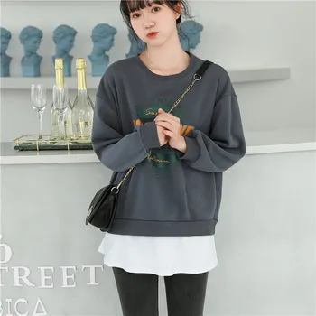 Stil coreean Negru, Alb Fusta Fals Coada pentru Femei Tricou Bluza O-Linie Falsă Jupon Elastic Talie Detasabila Șorț