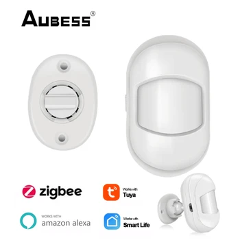 Tuya Zigbee Smart Senzor de Mișcare Mini Detector Pir de Viață Inteligentă APP de Alarmă de la Distanță de Lucru Cu Alexa Smart Home Baterie Inclus