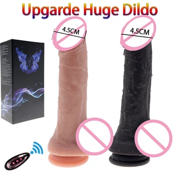 XXL Dildo-uri Imense Realist Vibrator Super Realist Lichid de Silicon Vibrator Mare pentru Femei Vibrator cu ventuza Puternica Jucărie Sexuală