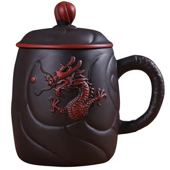 Yixing Zisha Cupa Chineză Teaset Filtru cu acoperită Acasă Cani de Ceai de Creație ceramică Birou Cana de cafea