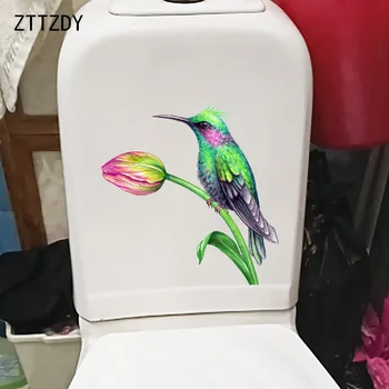 ZTTZDY 23.1×24CM Frumos Pictat Colibri Camera pentru Copii Decor Amuzant de Desene animate Toaletă Perete Autocolante T2-1458